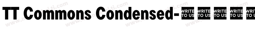 TT Commons Condensed字体转换